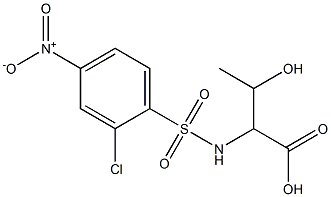 2-[(2-chloro-4-nitrobenzene)sulfonamido]-3-hydroxybutanoic acid Struktur