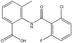 2-[(2-chloro-6-fluorobenzene)amido]-3-methylbenzoic acid Struktur