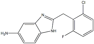 2-[(2-chloro-6-fluorophenyl)methyl]-1H-1,3-benzodiazol-5-amine Struktur