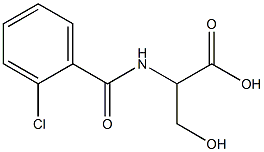 2-[(2-chlorobenzoyl)amino]-3-hydroxypropanoic acid Struktur