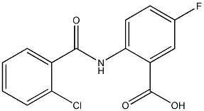 2-[(2-chlorobenzoyl)amino]-5-fluorobenzoic acid Struktur