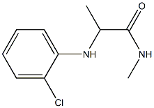 2-[(2-chlorophenyl)amino]-N-methylpropanamide Struktur