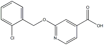 2-[(2-chlorophenyl)methoxy]pyridine-4-carboxylic acid Struktur