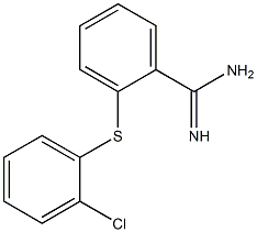 2-[(2-chlorophenyl)sulfanyl]benzene-1-carboximidamide Struktur