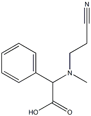 2-[(2-cyanoethyl)(methyl)amino]-2-phenylacetic acid Struktur