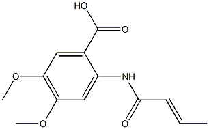 2-[(2E)-but-2-enoylamino]-4,5-dimethoxybenzoic acid Struktur