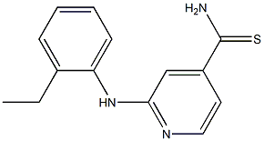 2-[(2-ethylphenyl)amino]pyridine-4-carbothioamide Struktur