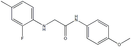 2-[(2-fluoro-4-methylphenyl)amino]-N-(4-methoxyphenyl)acetamide Struktur