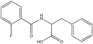 2-[(2-fluorobenzoyl)amino]-3-phenylpropanoic acid Struktur