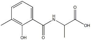 2-[(2-hydroxy-3-methylbenzoyl)amino]propanoic acid Struktur