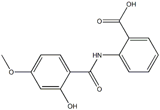 2-[(2-hydroxy-4-methoxybenzene)amido]benzoic acid Struktur