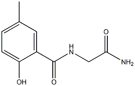 2-[(2-hydroxy-5-methylphenyl)formamido]acetamide Struktur