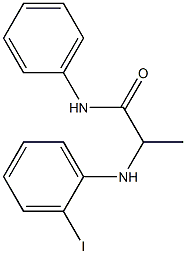 2-[(2-iodophenyl)amino]-N-phenylpropanamide Struktur