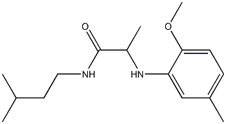 2-[(2-methoxy-5-methylphenyl)amino]-N-(3-methylbutyl)propanamide Struktur