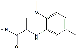 2-[(2-methoxy-5-methylphenyl)amino]propanamide Struktur