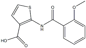 2-[(2-methoxybenzoyl)amino]thiophene-3-carboxylic acid Struktur