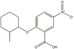 2-[(2-methylcyclohexyl)oxy]-5-nitrobenzoic acid Struktur