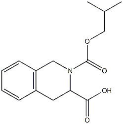 2-[(2-methylpropoxy)carbonyl]-1,2,3,4-tetrahydroisoquinoline-3-carboxylic acid Struktur