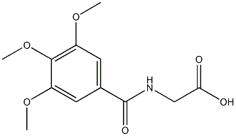 2-[(3,4,5-trimethoxyphenyl)formamido]acetic acid Struktur