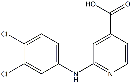 2-[(3,4-dichlorophenyl)amino]pyridine-4-carboxylic acid Struktur