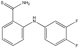 2-[(3,4-difluorophenyl)amino]benzene-1-carbothioamide Struktur