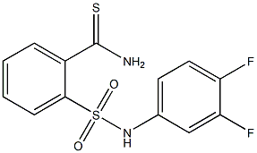 2-[(3,4-difluorophenyl)sulfamoyl]benzene-1-carbothioamide Struktur