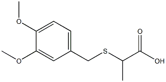 2-[(3,4-dimethoxybenzyl)thio]propanoic acid Struktur