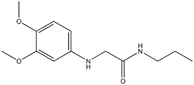 2-[(3,4-dimethoxyphenyl)amino]-N-propylacetamide Struktur