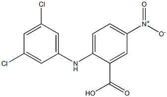 2-[(3,5-dichlorophenyl)amino]-5-nitrobenzoic acid Struktur