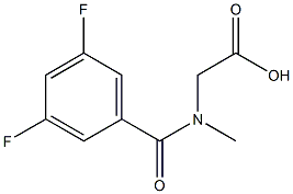 2-[(3,5-difluorophenyl)-N-methylformamido]acetic acid Struktur