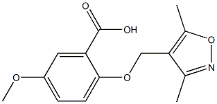 2-[(3,5-dimethylisoxazol-4-yl)methoxy]-5-methoxybenzoic acid Struktur