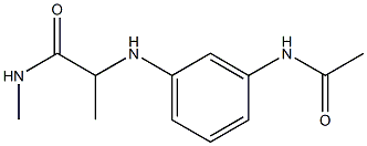 2-[(3-acetamidophenyl)amino]-N-methylpropanamide Struktur