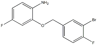 2-[(3-bromo-4-fluorobenzyl)oxy]-4-fluoroaniline Struktur