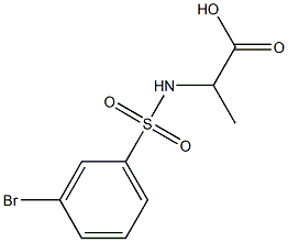 2-[(3-bromobenzene)sulfonamido]propanoic acid Struktur