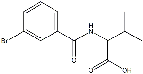 2-[(3-bromobenzoyl)amino]-3-methylbutanoic acid Struktur