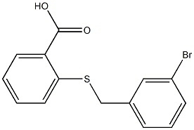 2-[(3-bromobenzyl)thio]benzoic acid Struktur