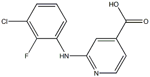 2-[(3-chloro-2-fluorophenyl)amino]pyridine-4-carboxylic acid Struktur