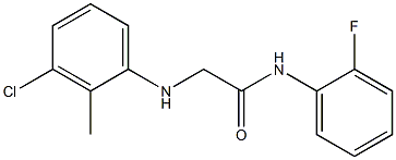 2-[(3-chloro-2-methylphenyl)amino]-N-(2-fluorophenyl)acetamide Struktur