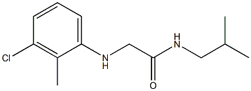 2-[(3-chloro-2-methylphenyl)amino]-N-(2-methylpropyl)acetamide Struktur