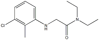 2-[(3-chloro-2-methylphenyl)amino]-N,N-diethylacetamide Struktur