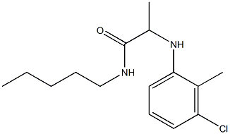 2-[(3-chloro-2-methylphenyl)amino]-N-pentylpropanamide Struktur