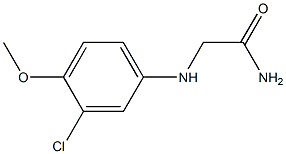 2-[(3-chloro-4-methoxyphenyl)amino]acetamide Struktur