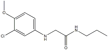 2-[(3-chloro-4-methoxyphenyl)amino]-N-propylacetamide Struktur