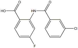 2-[(3-chlorobenzene)amido]-4-fluorobenzoic acid Struktur