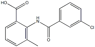 2-[(3-chlorobenzoyl)amino]-3-methylbenzoic acid Struktur