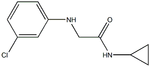 2-[(3-chlorophenyl)amino]-N-cyclopropylacetamide Struktur