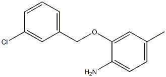 2-[(3-chlorophenyl)methoxy]-4-methylaniline Struktur