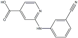 2-[(3-cyanophenyl)amino]pyridine-4-carboxylic acid Struktur