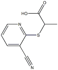 2-[(3-cyanopyridin-2-yl)thio]propanoic acid Struktur