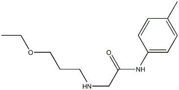 2-[(3-ethoxypropyl)amino]-N-(4-methylphenyl)acetamide Struktur